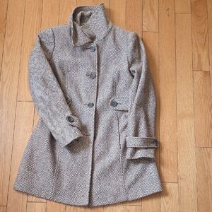 Van Heusen Women's Herringbone Trench Coat - Brown